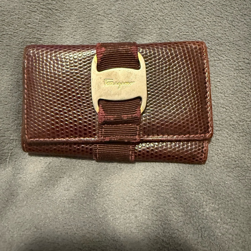 Ferragamo Brown Leather key holder